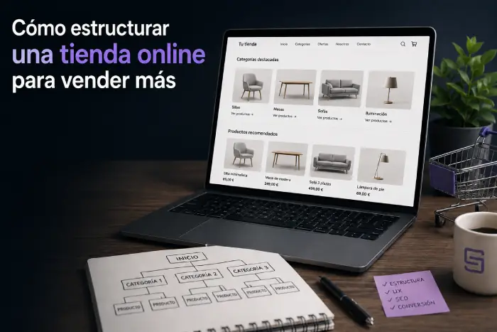 Estructura profesional de una tienda online optimizada para SEO y conversión