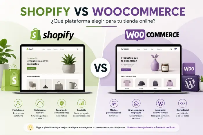 Comparativa entre Shopify y WooCommerce para crear una tienda online
