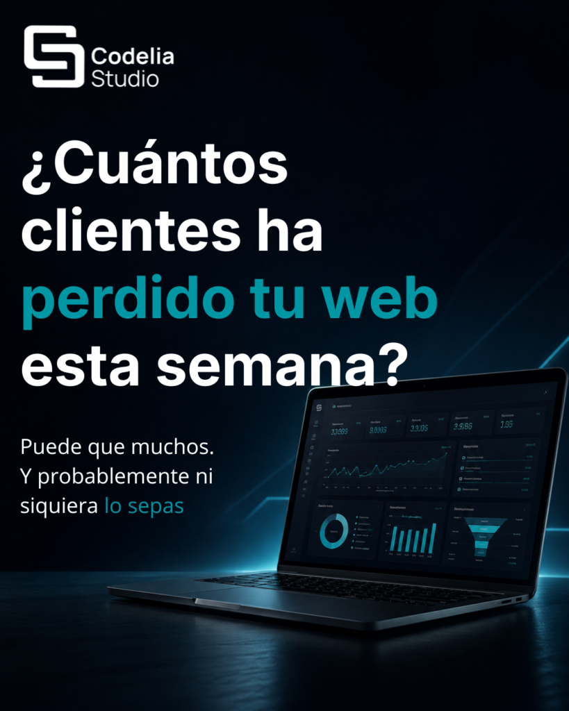 ¿Cuántos clientes está perdiendo tu página web? Ilustración sobre auditoría web, conversión y rendimiento.